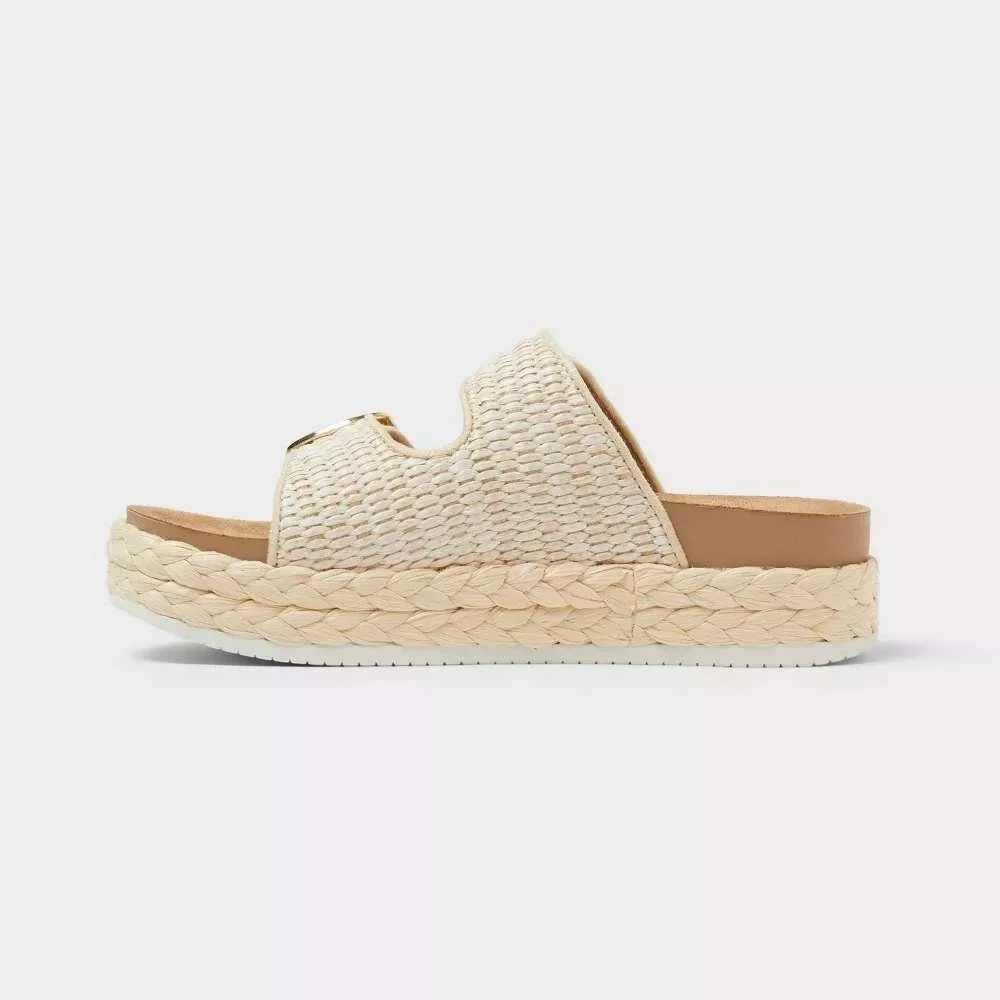 Little Girl Elvy Raffia Sandals by art class Ivory Size 3 New With Tags